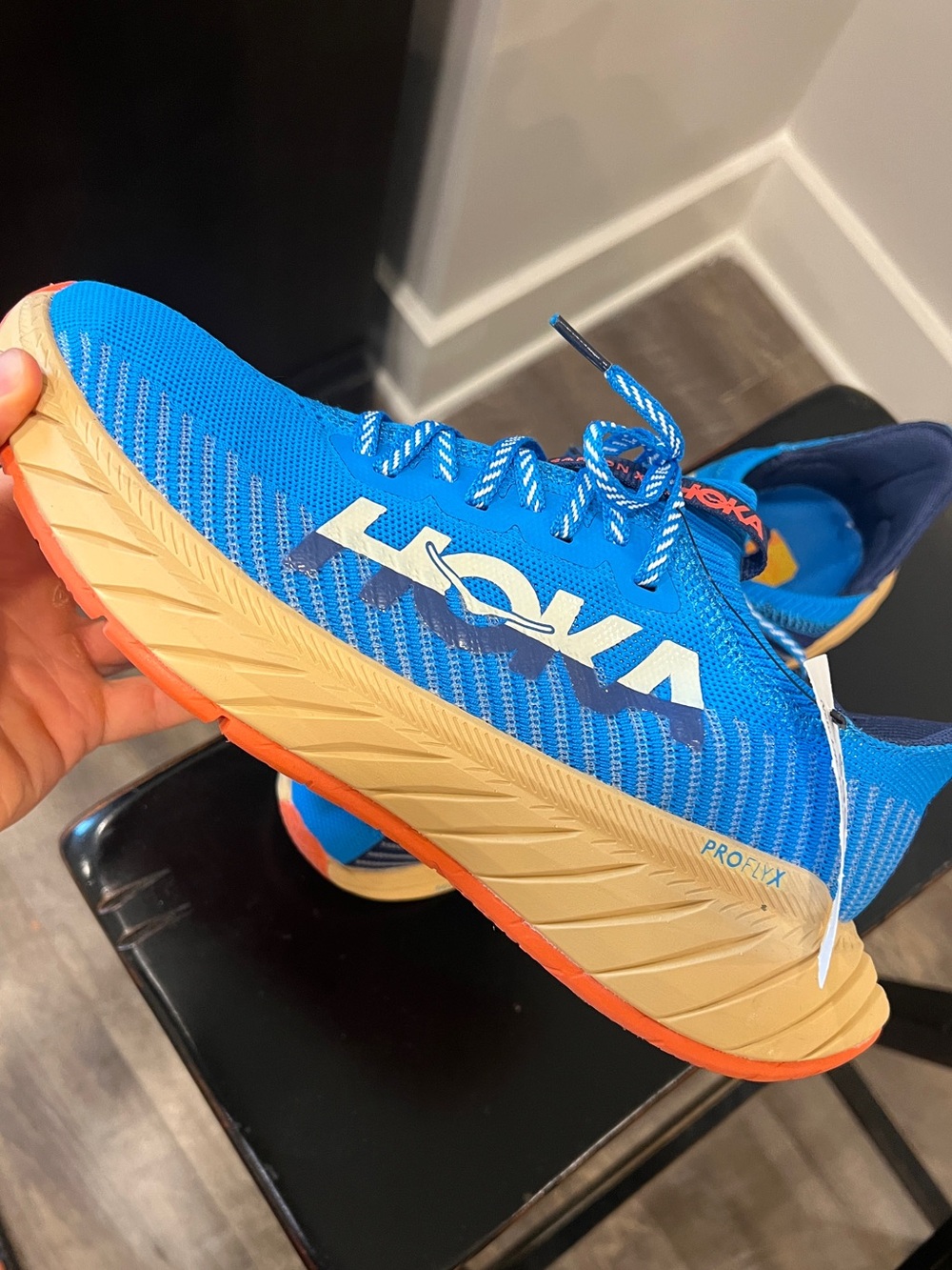 Men’s 9.5D HOKA ProflyX / Carbon X3 Blue